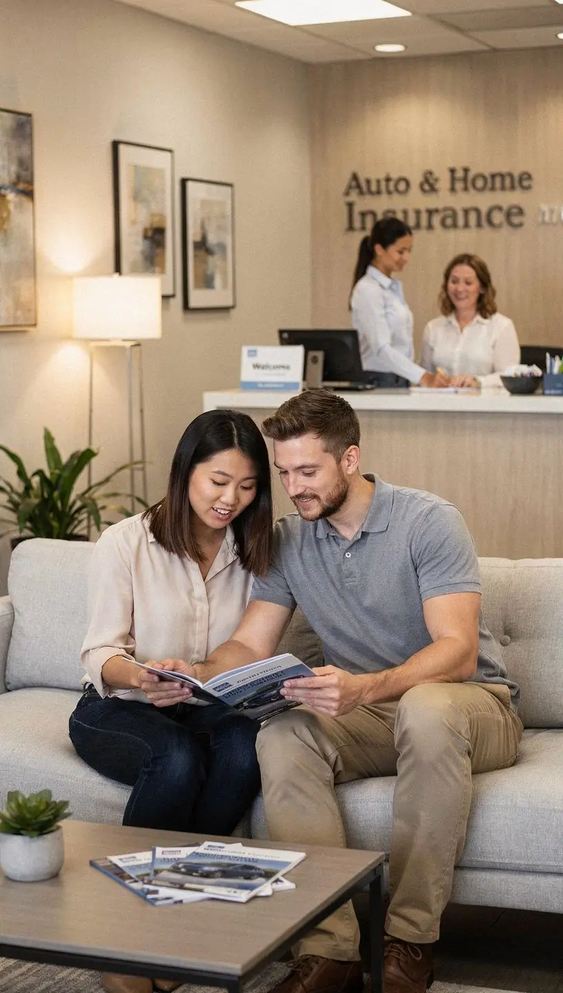 Obrazek przedstawiający kalkulator ubezpieczeń samochodowych z wynikami porównań.