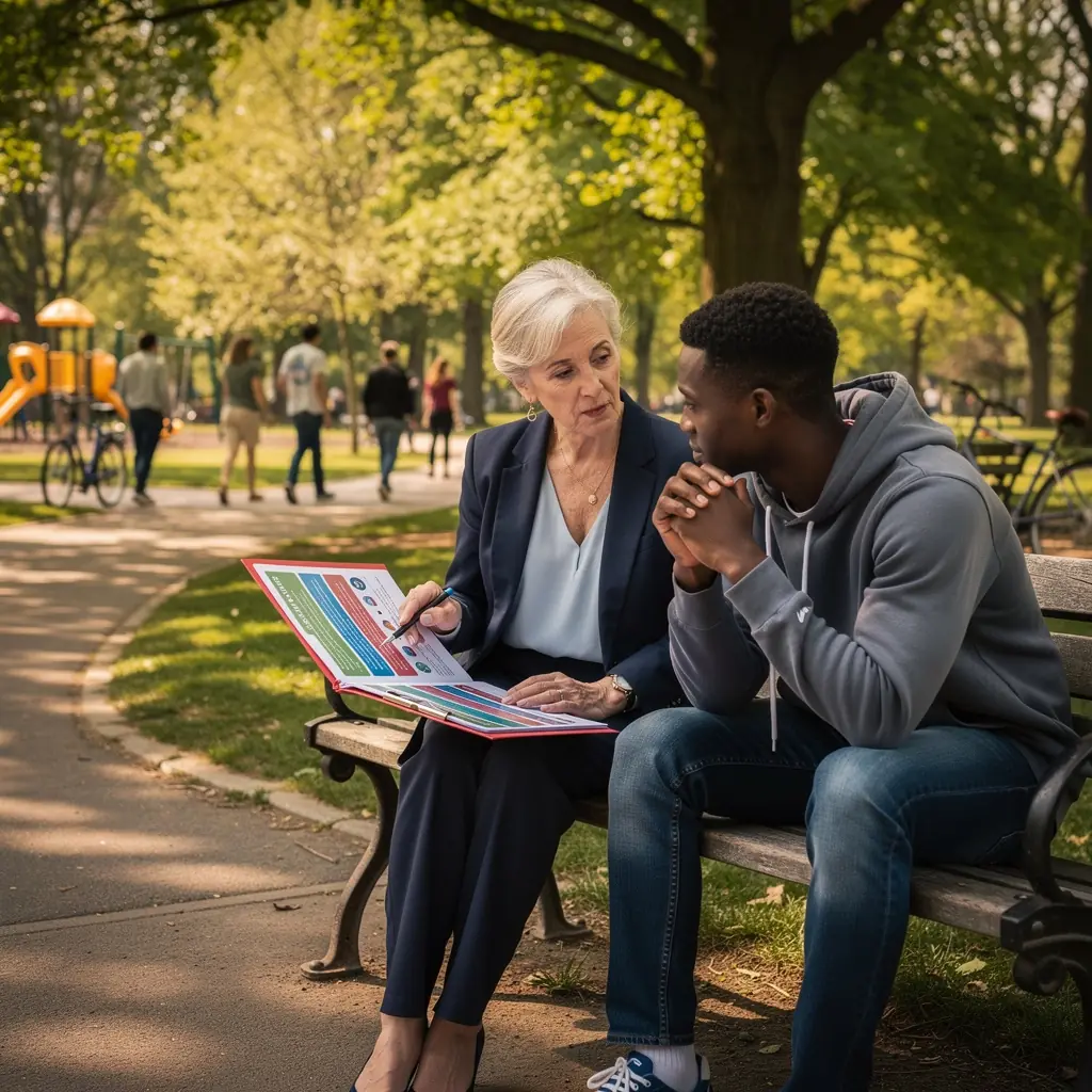 Schemat przedstawiający proces wyboru najlepszego ubezpieczenia samochodowego.